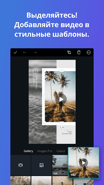 Приложение canva не сохраняет видео на телефоне с фото