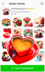 Доброе утро: стикеры для WhatsApp