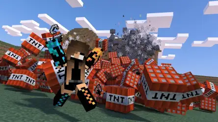 Моды TNT для Minecraft PE — мод на динамит