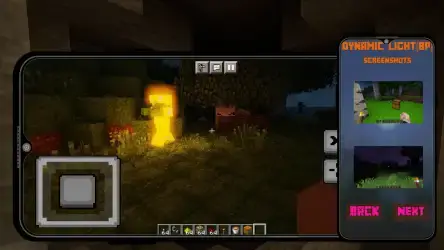 Dynamic Light Mod Minecraft PE — мод на факел в левой руке