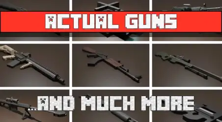 Gun Mod for Minecraft PE — мод на оружие