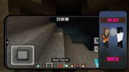 Dynamic Light Mod Minecraft PE — мод на факел в левой руке